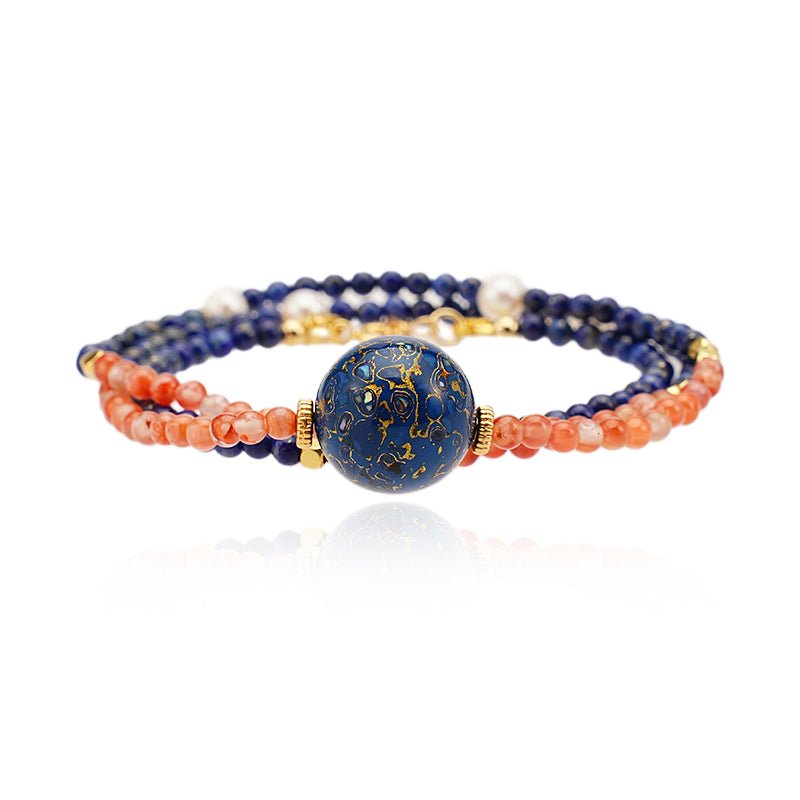 Dreamy Azure and Scarlet Necklace - Magic Bonus