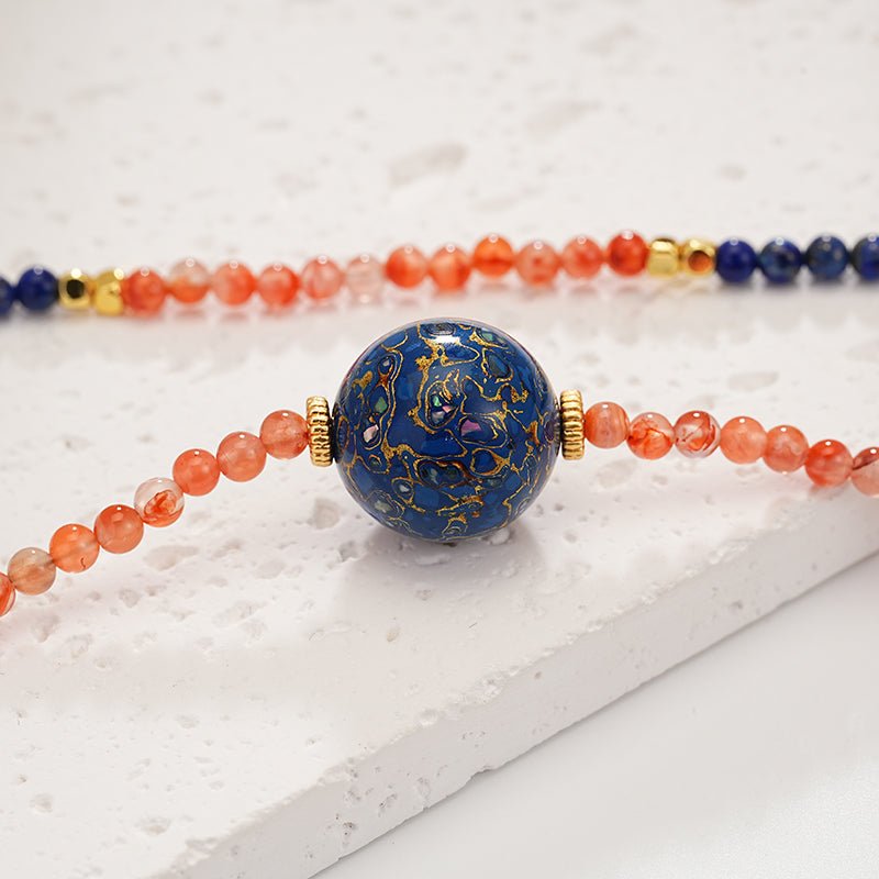 Dreamy Azure and Scarlet Necklace - Magic Bonus
