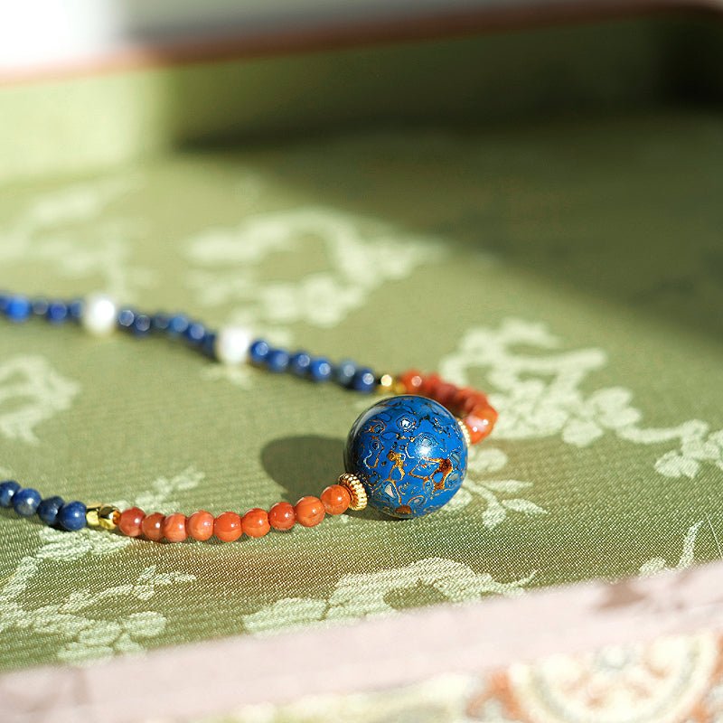 Dreamy Azure and Scarlet Necklace - Magic Bonus