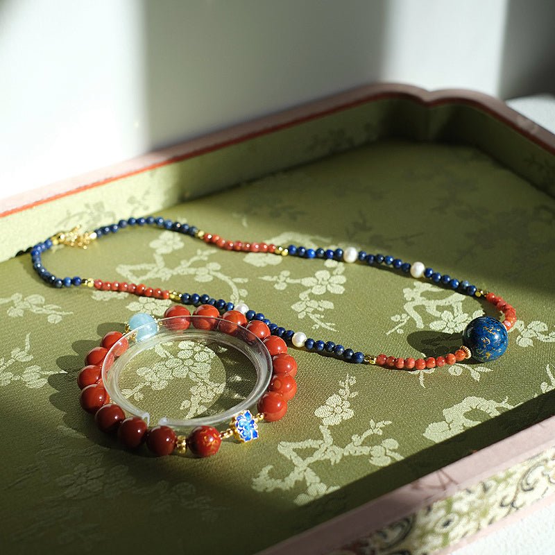 Dreamy Azure and Scarlet Necklace - Magic Bonus